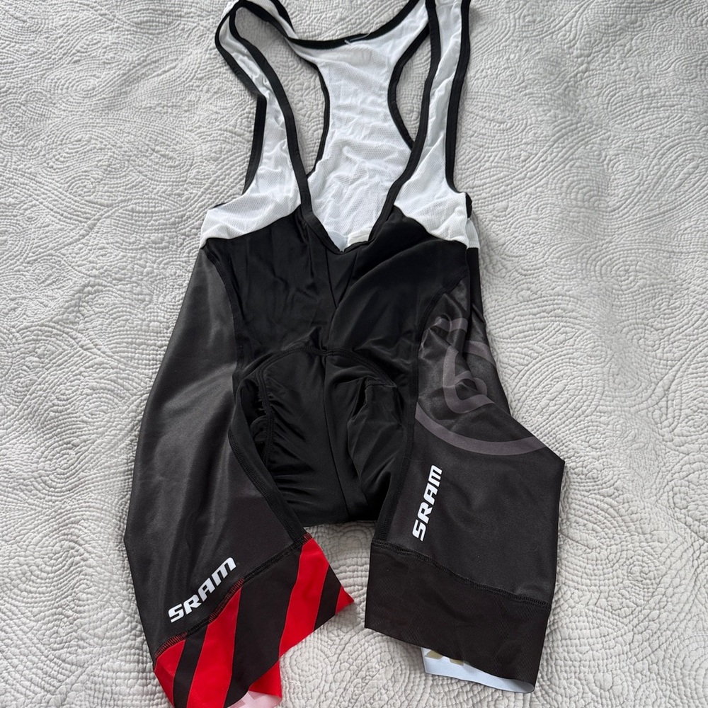 SRAM Black and Red Cycling Bib Shorts